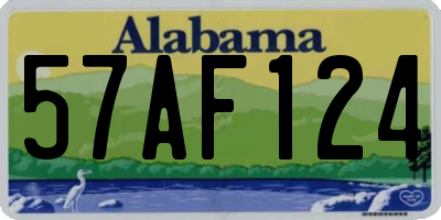 AL license plate 57AF124