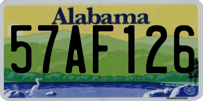 AL license plate 57AF126