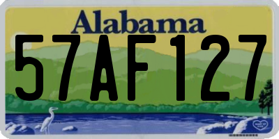 AL license plate 57AF127