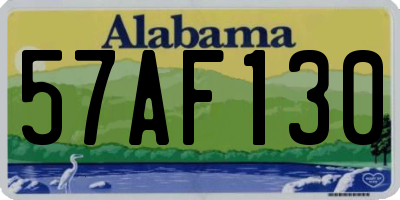 AL license plate 57AF130