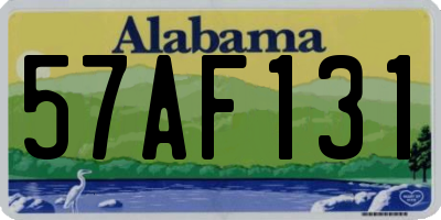 AL license plate 57AF131
