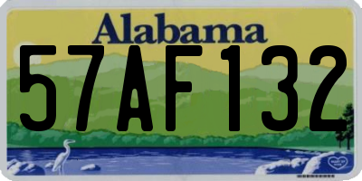 AL license plate 57AF132