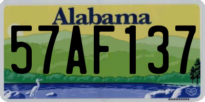 AL license plate 57AF137