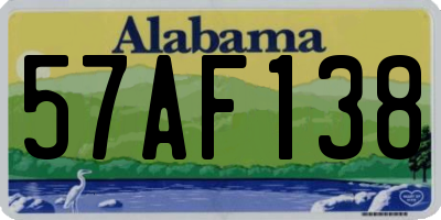 AL license plate 57AF138
