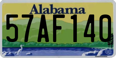 AL license plate 57AF140