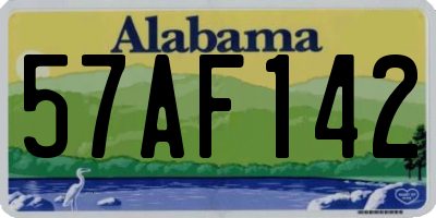 AL license plate 57AF142