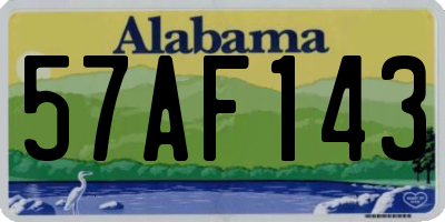 AL license plate 57AF143