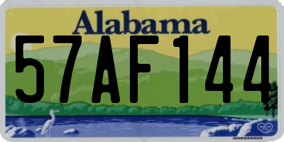 AL license plate 57AF144
