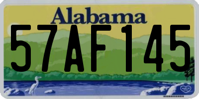 AL license plate 57AF145