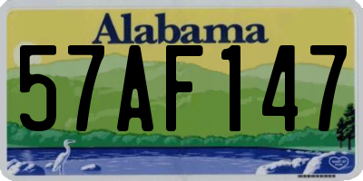 AL license plate 57AF147