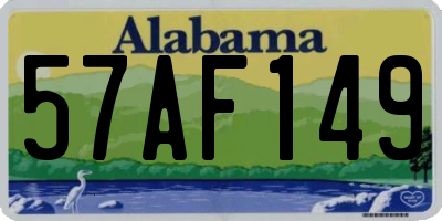 AL license plate 57AF149