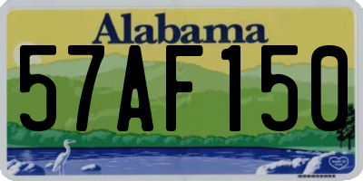 AL license plate 57AF150