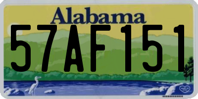 AL license plate 57AF151