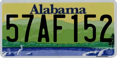 AL license plate 57AF152