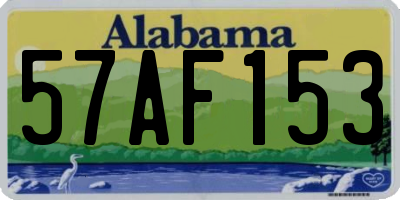 AL license plate 57AF153