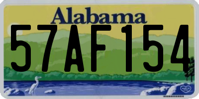 AL license plate 57AF154