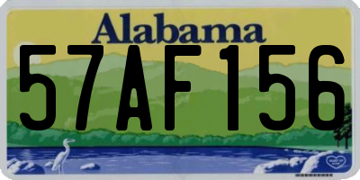 AL license plate 57AF156