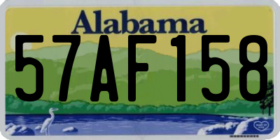 AL license plate 57AF158