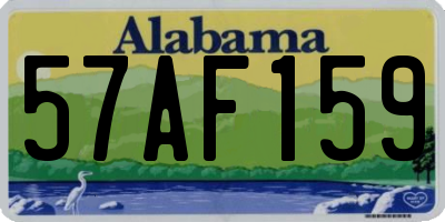 AL license plate 57AF159