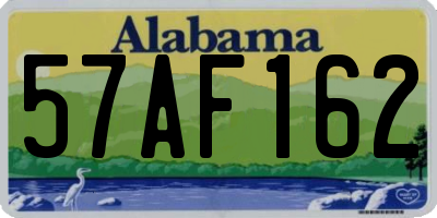 AL license plate 57AF162