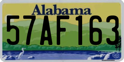 AL license plate 57AF163