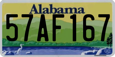 AL license plate 57AF167