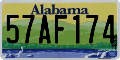 AL license plate 57AF174