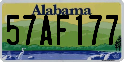 AL license plate 57AF177