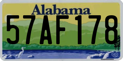 AL license plate 57AF178