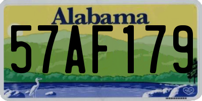 AL license plate 57AF179