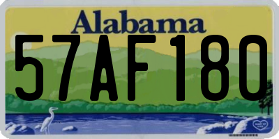AL license plate 57AF180