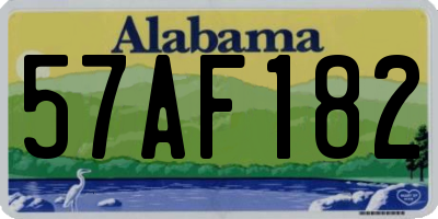 AL license plate 57AF182