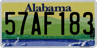 AL license plate 57AF183