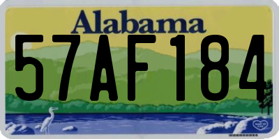 AL license plate 57AF184