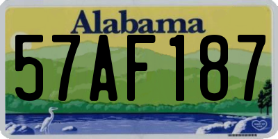 AL license plate 57AF187