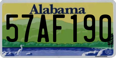 AL license plate 57AF190