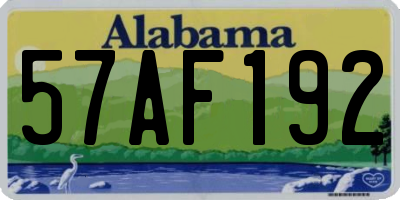 AL license plate 57AF192