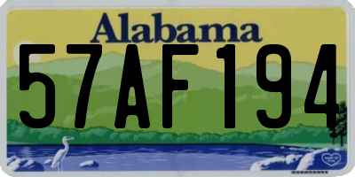 AL license plate 57AF194