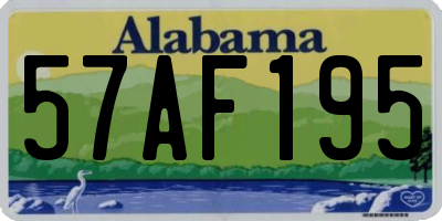 AL license plate 57AF195