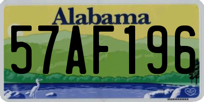 AL license plate 57AF196