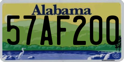 AL license plate 57AF200