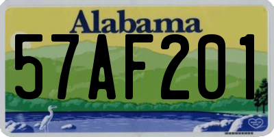 AL license plate 57AF201