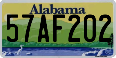 AL license plate 57AF202