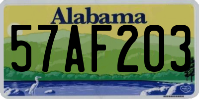 AL license plate 57AF203