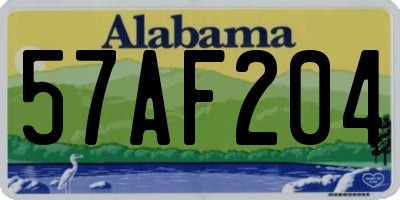 AL license plate 57AF204