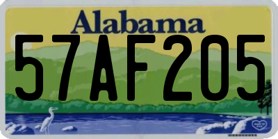 AL license plate 57AF205