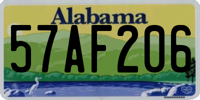 AL license plate 57AF206