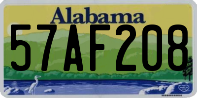 AL license plate 57AF208