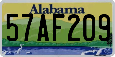 AL license plate 57AF209