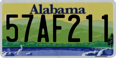 AL license plate 57AF211
